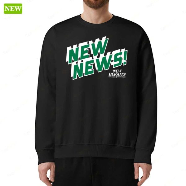 Travis Kelce Wearing New Heights New News Hoodie