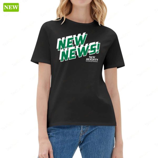 Travis Kelce Wearing New Heights New News Ladies Boyfriend Shirt