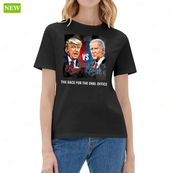 Trump Vs Biden 2024 Presidential Elections Funny Debate Premium SS Shirt