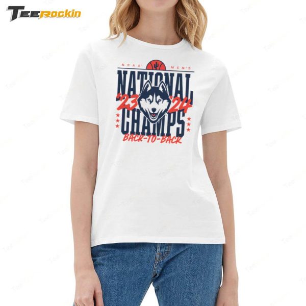 Uconn Men’s Basketball 2023 and 2024 Champions Shirt