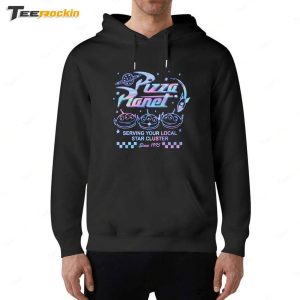 Vintage Pizza Planet Serving Your Local Star Cluster Shirt 6