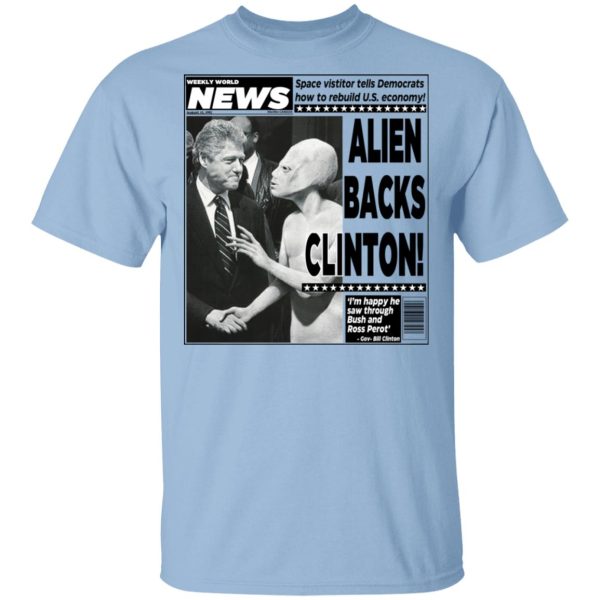 Vintage World News Alien Backs Clinton T-Shirts, Hoodies, Sweater