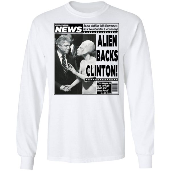 Vintage World News Alien Backs Clinton T-Shirts, Hoodies, Sweater