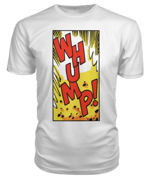 Vintage comic book pop art sound effect “WHUMP!” shirt