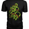 Vintage comic panel pop art dayglo skulls t-shirt
