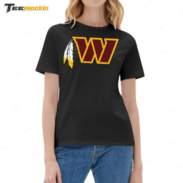 Washington Dan Quinn Commander Logo Ladies Boyfriend Shirt