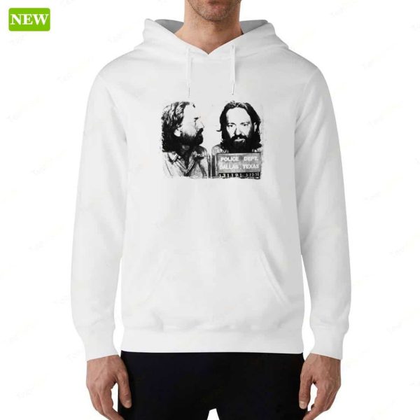 Willie Nelson Mugshot Profile Hoodie