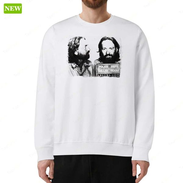 Willie Nelson Mugshot Profile Hoodie