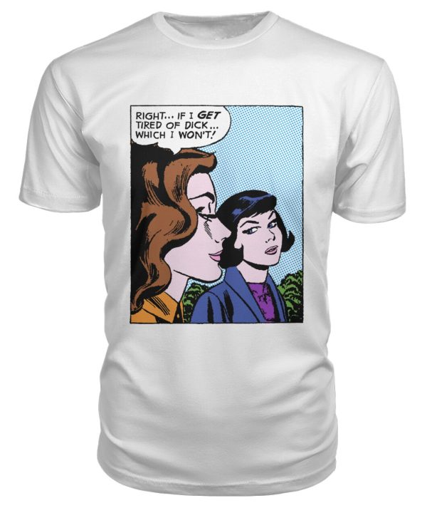 vintage comic pop art tired of dick shirt