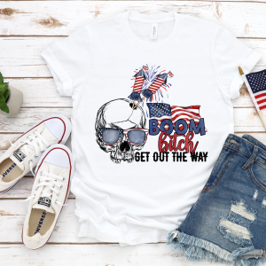 Boom Bitch with skull