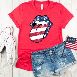 Distressed patriotic Tongue