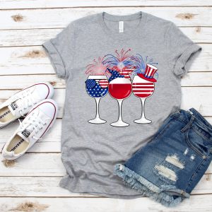 Fourth of July Wine Glasses