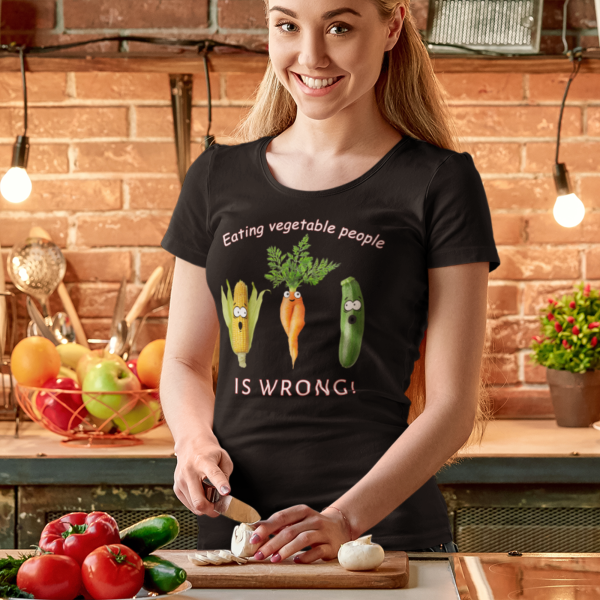 Funny EATING VEGETABLE PEOPLE IS WRONG Unisex T-Shirt