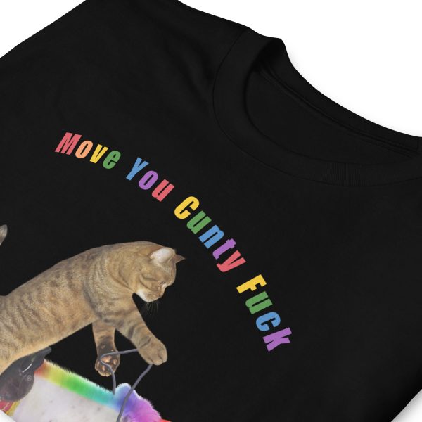 Funny ‘OFFENSIVE’ CAT ON A UNICORN Unisex T-Shirt