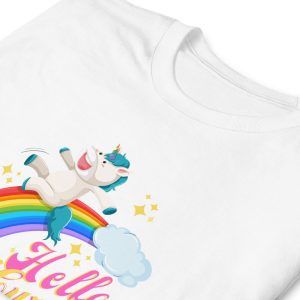 Funny OFFENSIVE HELLO CUNTY Unicorn Rainbow Unisex T Shirt 3