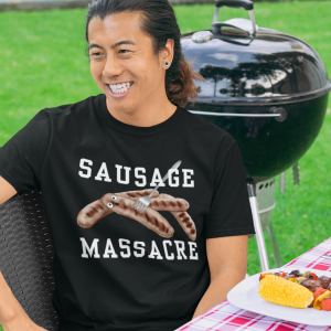 Funny SAUSAGE MASSACRE Unisex T Shirt 1
