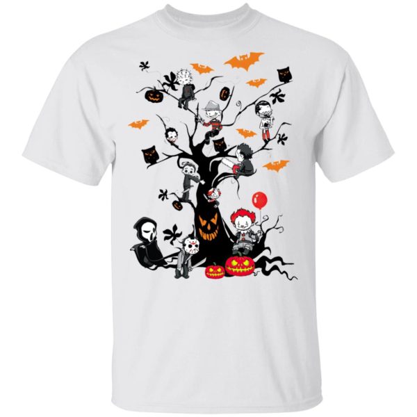 Gather Around The Living Halloween Tree Horror Killers T-Shirt