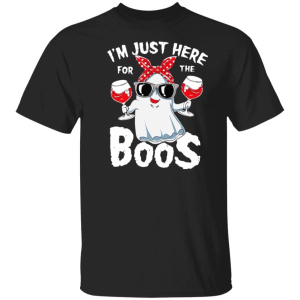 Halloween I’m Just Here For The Boos Drinking Beer T-Shirt