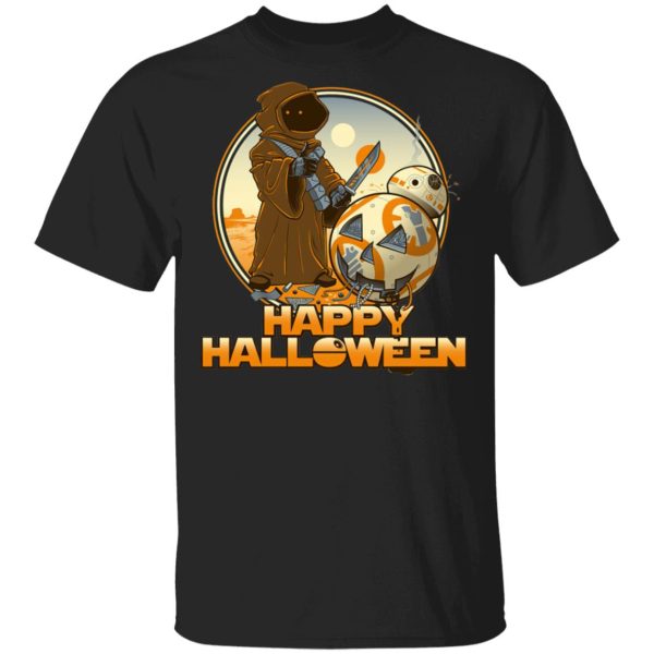 Happy Halloween Jawa Pumpkin Carved BB-8 Star Wars T-Shirt