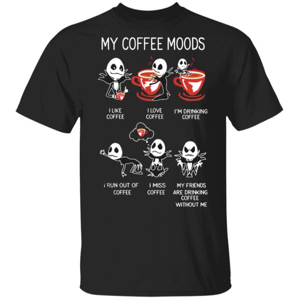 Jack Skellington Halloween My Coffee Moods T-Shirt