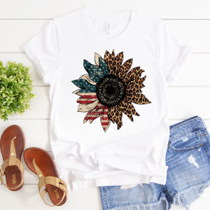 Leopard and USA Sunflower