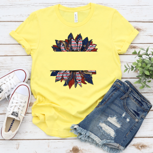 Patriotic Split Sunflower