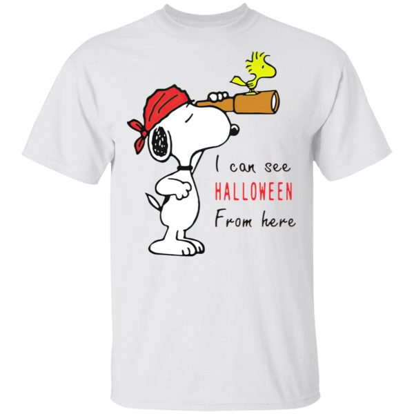 Snoopy And Woodstock I Can See Halloween From Here T-Shirt