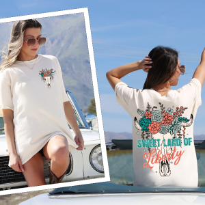 Sweet Land of Liberty Boho Skull