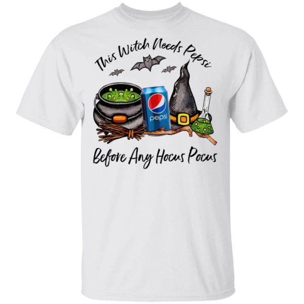 This Witch Needs Pepsi Before Any Hocus Pocus Halloween T-Shirt