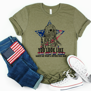 You look like the fourth of July skelly