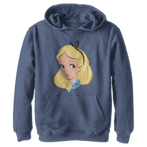 Boy_s Alice in Wonderland Cartoon Alice Portrait Pull Over Hoodie