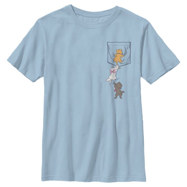 Boy_s Aristocats Kittens Climbing Pocket Badge T-Shirt