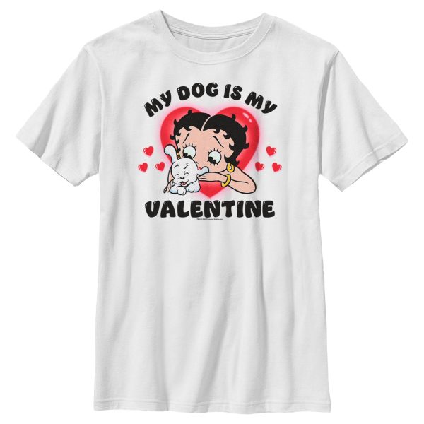 Boy_s Betty Boop My Dog Is My Valentine T-Shirt