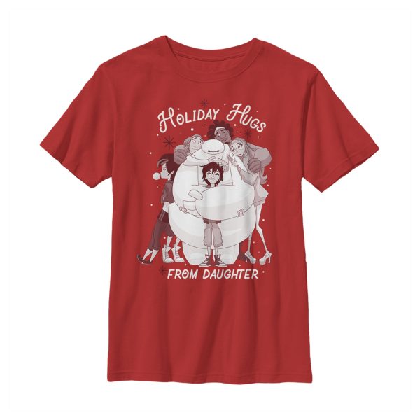 Boy_s Big Hero 6 Holiday Hugs From Daughter T-Shirt