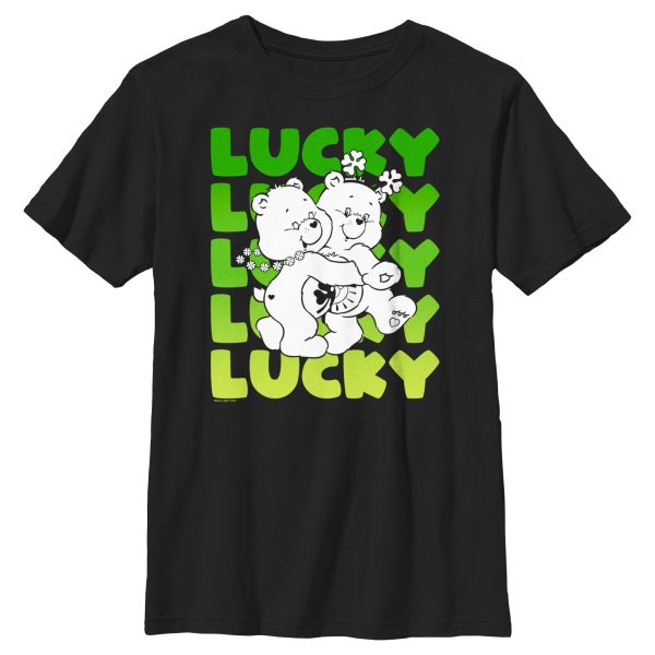 Boy_s Care Bears St. Patrick_s Day Good Luck Bear and Funshine Bear Lucky T-Shirt