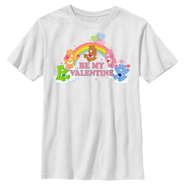 Boy_s Care Bears Valentine_s Day Be My Valentine Rainbow T-Shirt