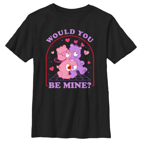 Boy_s Care Bears Valentine_s Day Love-a-Lot Bear and Share Bear Would You Be Mine T-Shirt