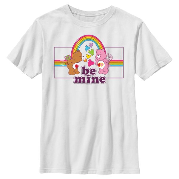 Boy_s Care Bears Valentine_s Day Tenderheart Bear and Love-a-Lot Bear Be Mine Rainbow T-Shirt