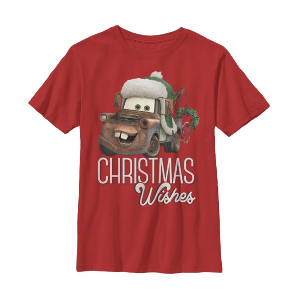 Boy_s Cars Christmas Mater Wishes T-Shirt