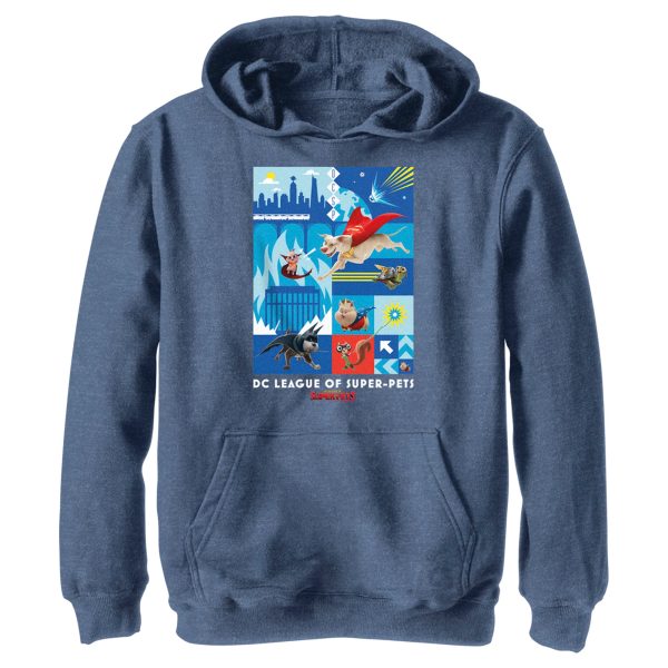 Boy_s DC League of Super-Pets Battle Ready Poster Pull Over Hoodie