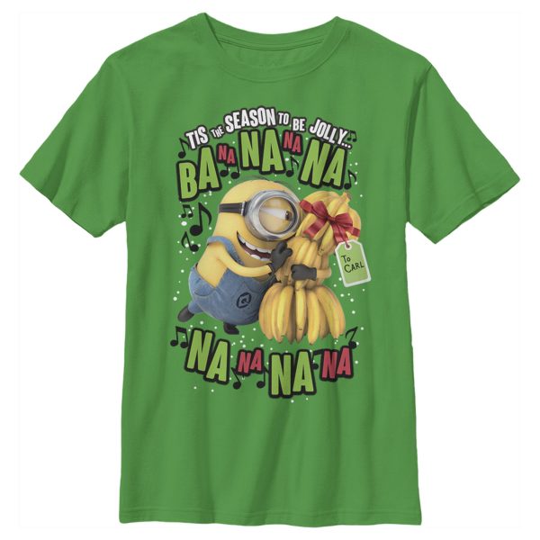 Boy_s Despicable Me Christmas Carols Minons Banana T-Shirt