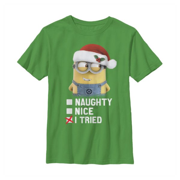 Boy_s Despicable Me Christmas Minion I Tried T-Shirt