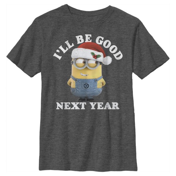 Boy_s Despicable Me Christmas Minions Be Good Next Year T-Shirt