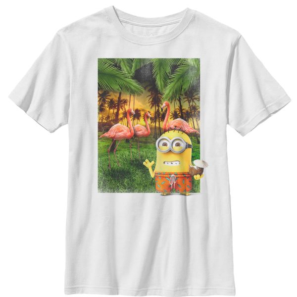 Boy_s Despicable Me Minion Flamingo Vacation T-Shirt