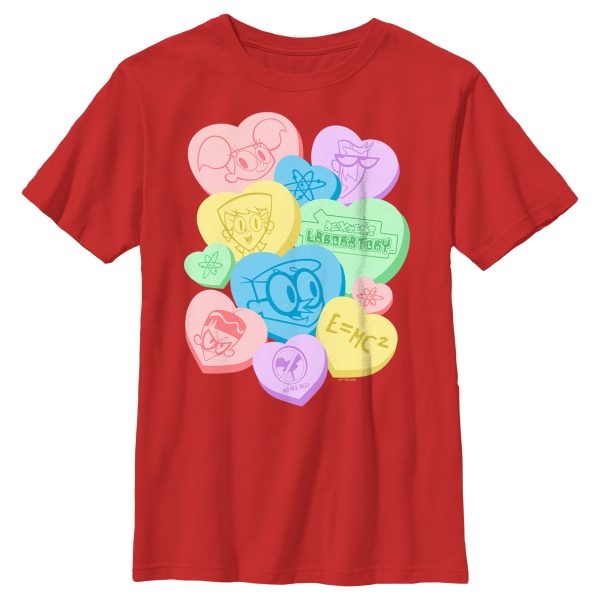 Boy_s Dexter_s Laboratory Valentine_s Day Conversation Hearts T-Shirt