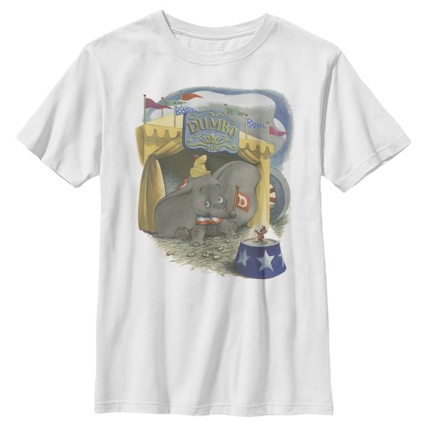 Boy_s Dumbo Timothy Circus Tent Retro Portrait T-Shirt