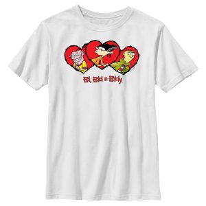 Boy_s Ed, Edd n Eddy Valentine_s Day Heart Portraits T-Shirt