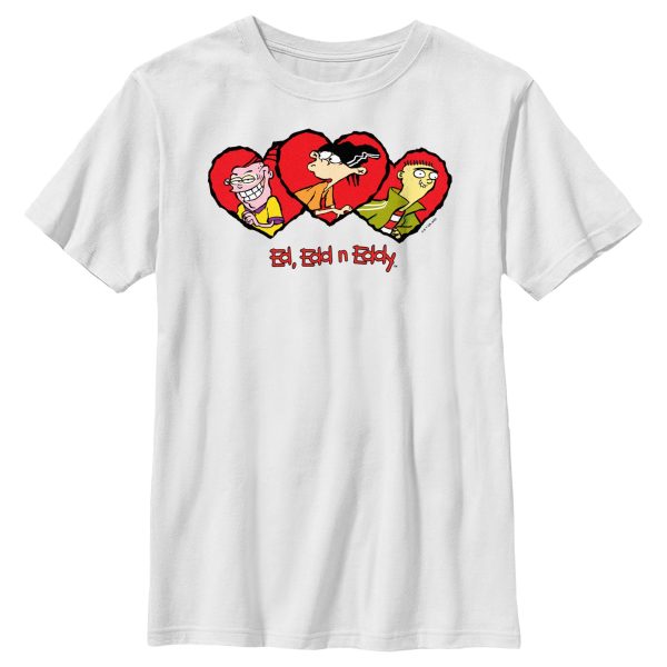 Boy_s Ed, Edd n Eddy Valentine_s Day Heart Portraits T-Shirt