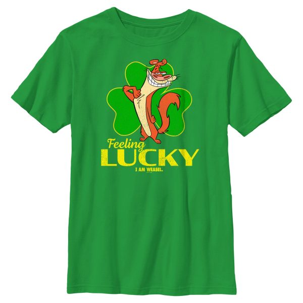 Boy_s I Am Weasel Feeling Lucky T-Shirt