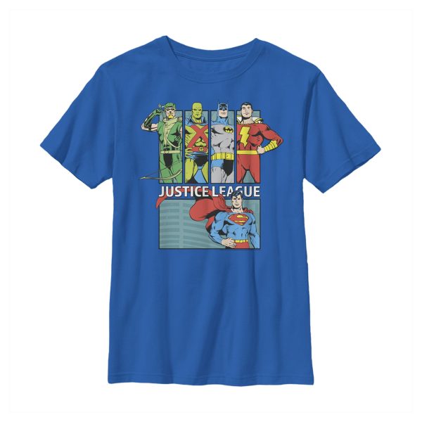 Boy_s Justice League Vintage Group Panels T-Shirt